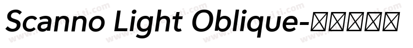 Scanno Light Oblique字体转换